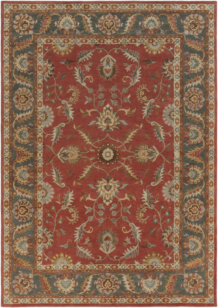 Charlottesville Traditional Persian Design Maroon And Brown Wool Rug - The Rug Decor