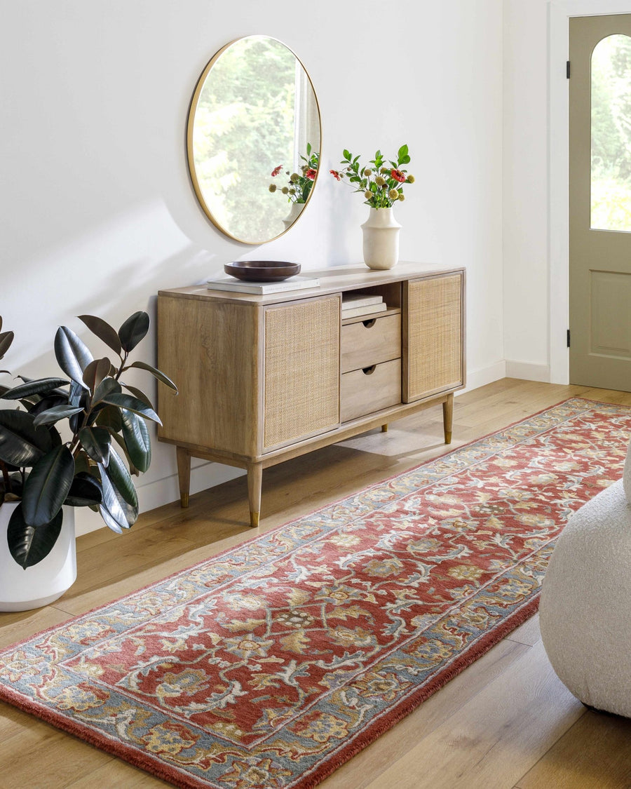 Charlottesville Traditional Persian Design Maroon And Brown Wool Rug - The Rug Decor