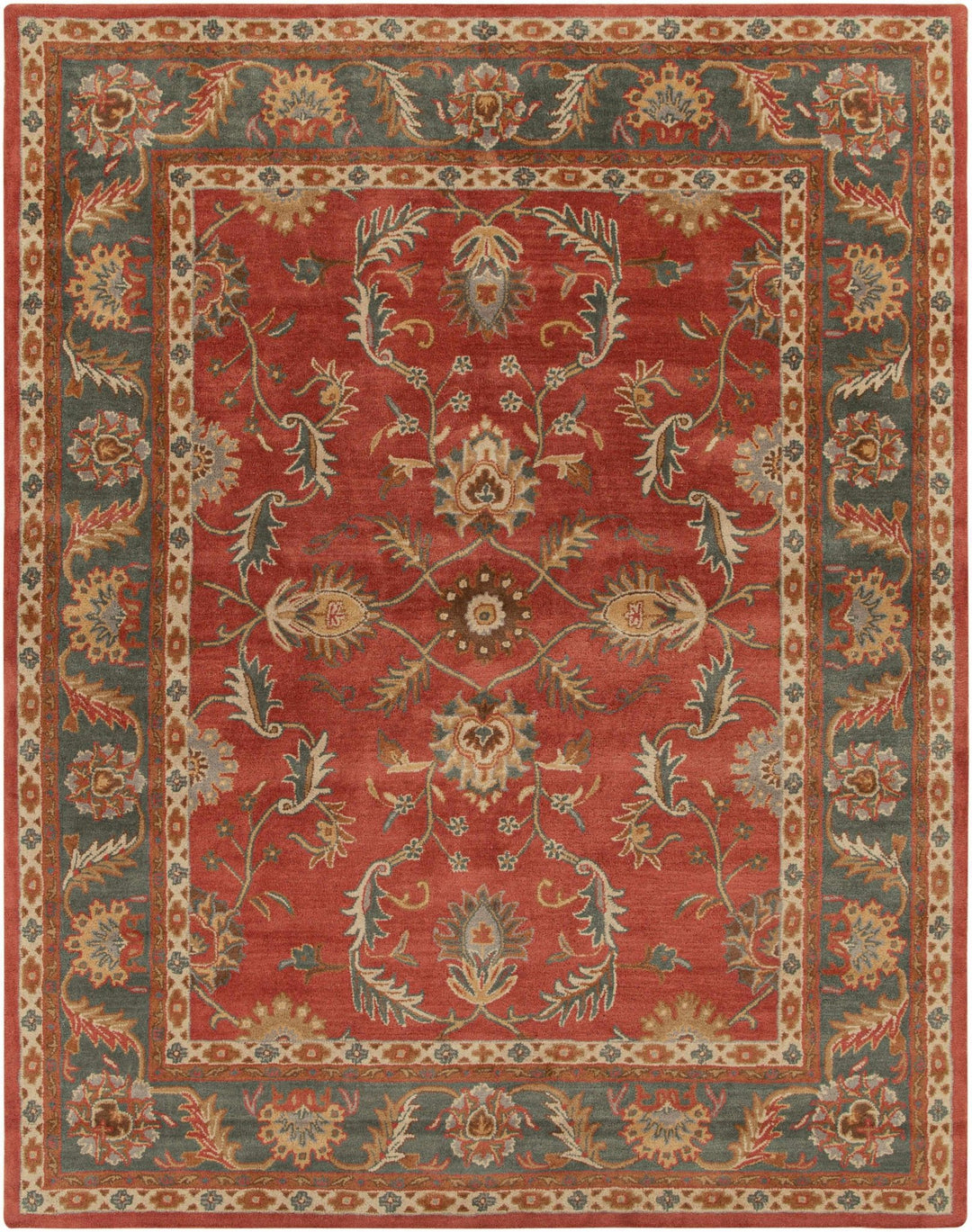 Charlottesville Traditional Persian Design Maroon And Brown Wool Rug - The Rug Decor