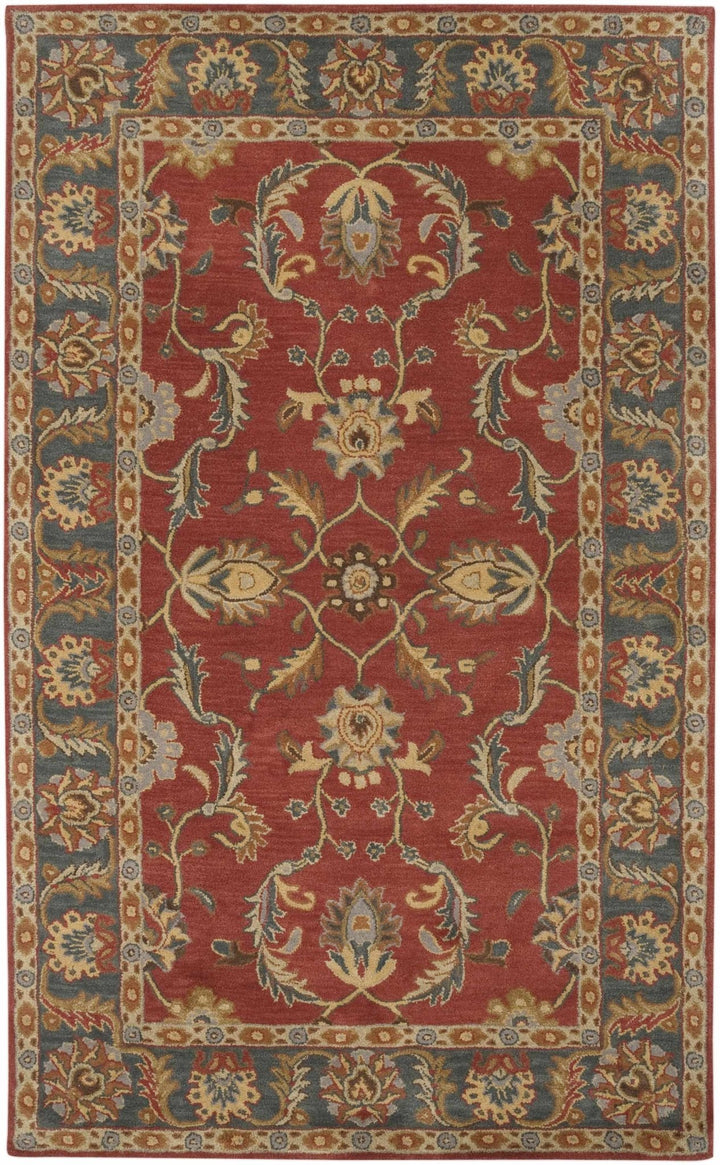 Charlottesville Traditional Persian Design Maroon And Brown Wool Rug - The Rug Decor