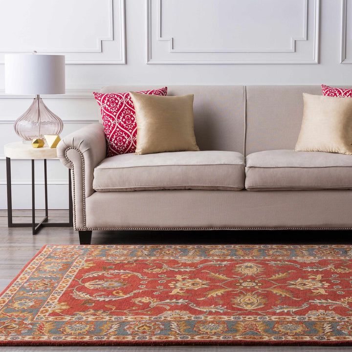 Charlottesville Traditional Persian Design Maroon And Brown Wool Rug - The Rug Decor