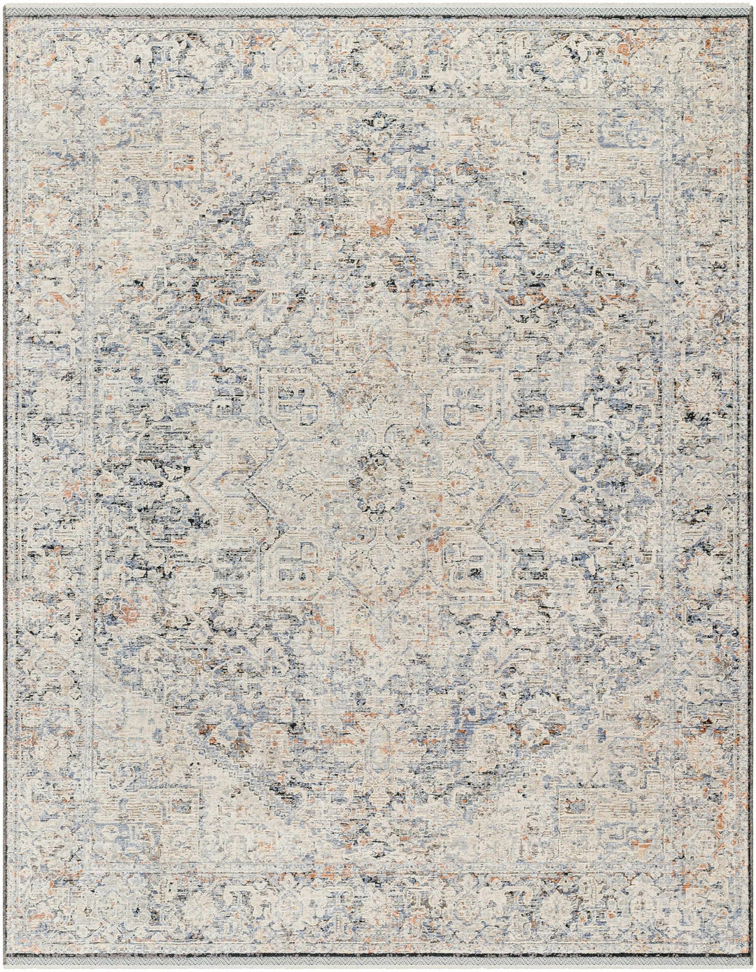 Charo Traditional Medallion Design Beige And Gray Rug - The Rug Decor