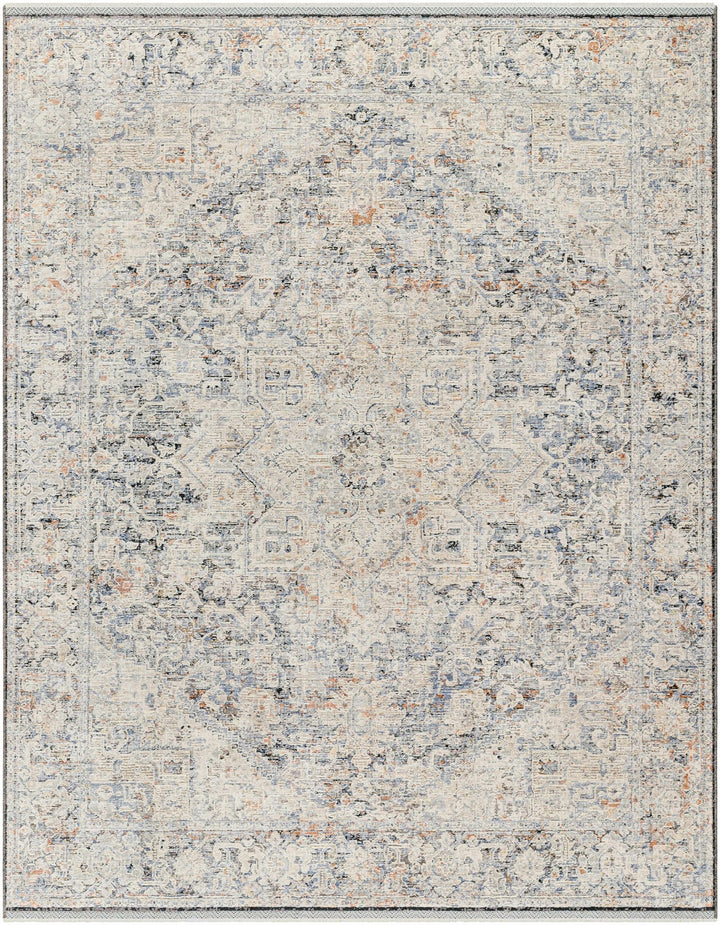 Charo Traditional Medallion Design Beige And Gray Rug - The Rug Decor