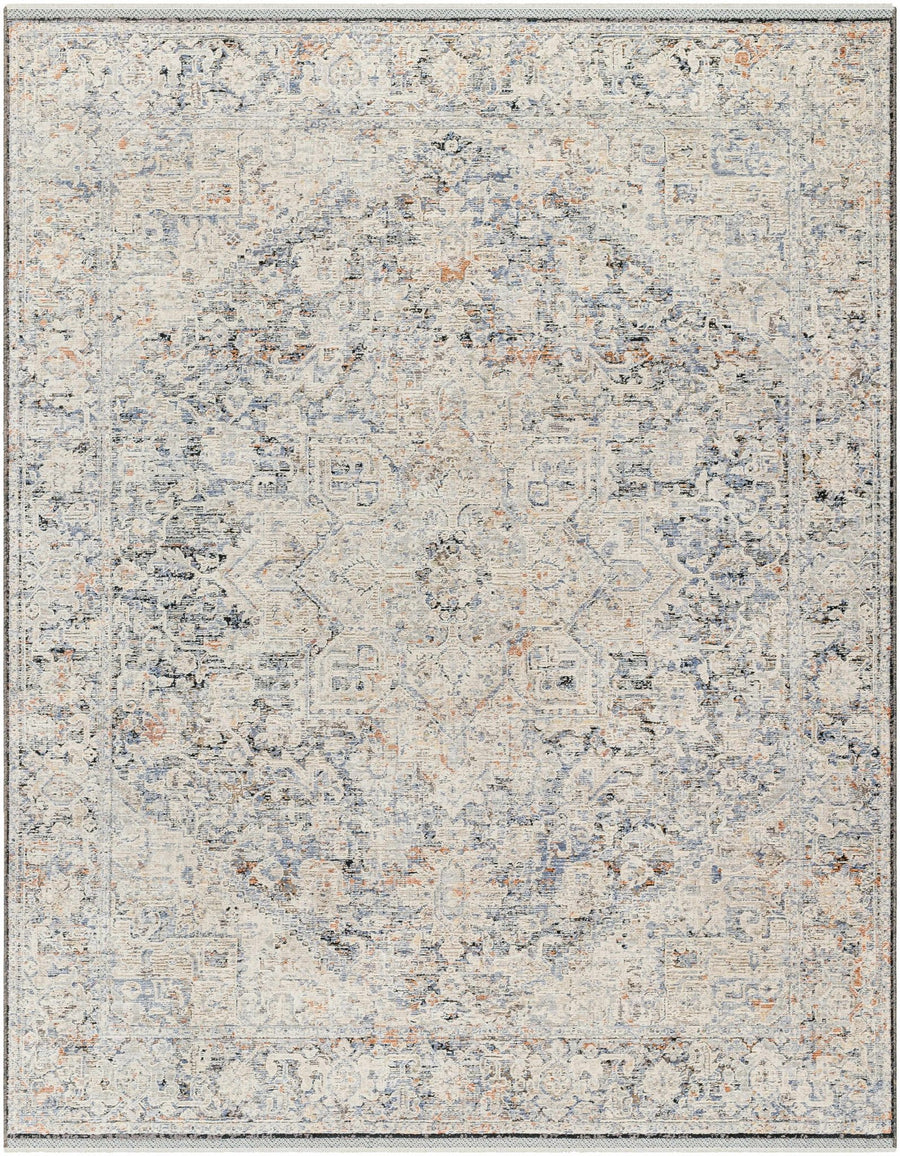 Charo Traditional Medallion Design Beige And Gray Rug - The Rug Decor