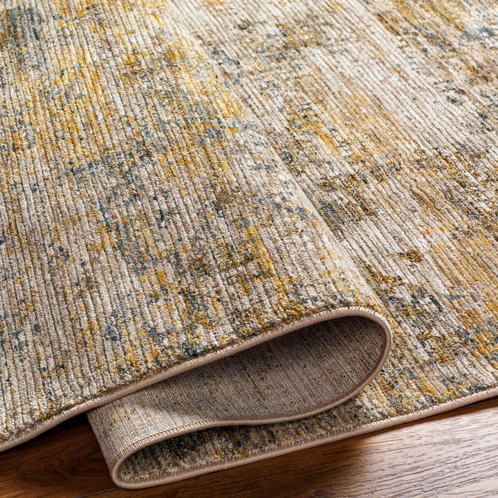 Chas Modern Abstract Design Beige And Blue Area Rug - The Rug Decor