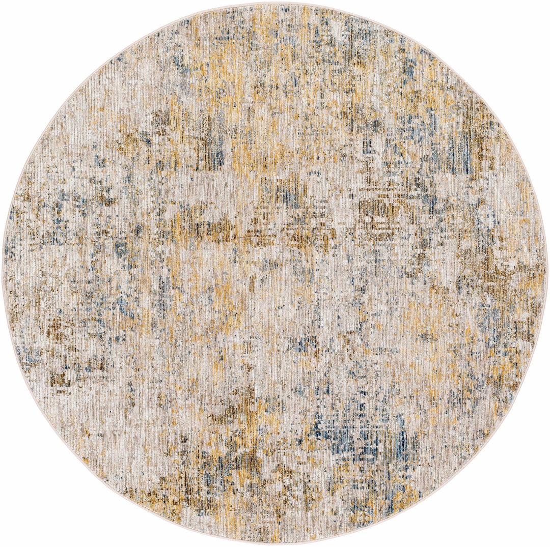 Chas Modern Abstract Design Beige And Blue Area Rug - The Rug Decor