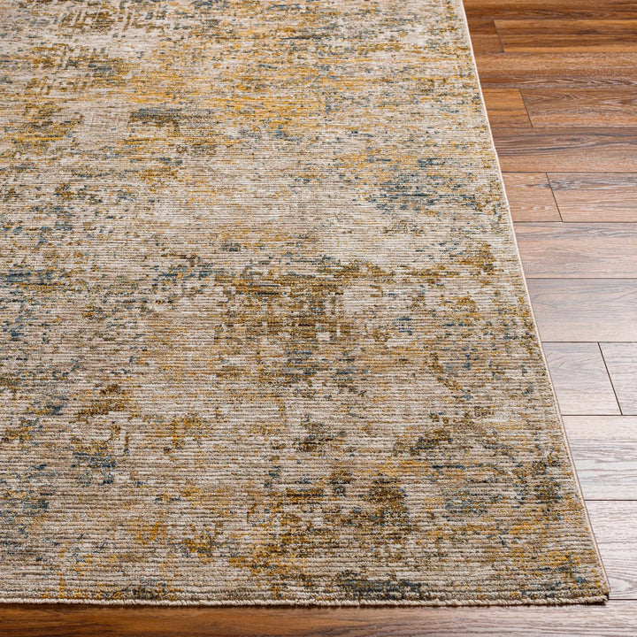 Chas Modern Abstract Design Beige And Blue Area Rug - The Rug Decor