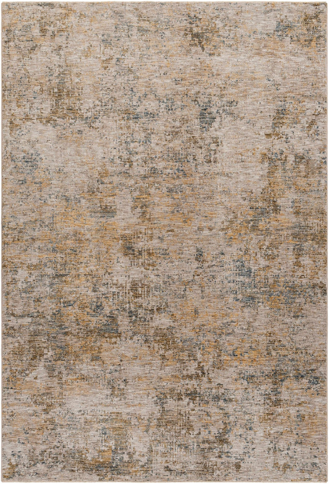 Chas Modern Abstract Design Beige And Blue Area Rug - The Rug Decor