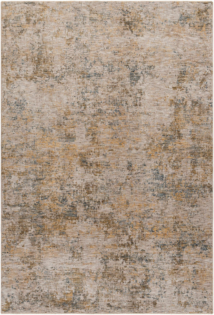 Chas Modern Abstract Design Beige And Blue Area Rug - The Rug Decor