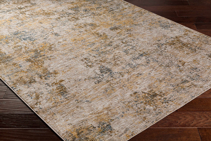 Chas Modern Abstract Design Beige And Blue Area Rug - The Rug Decor