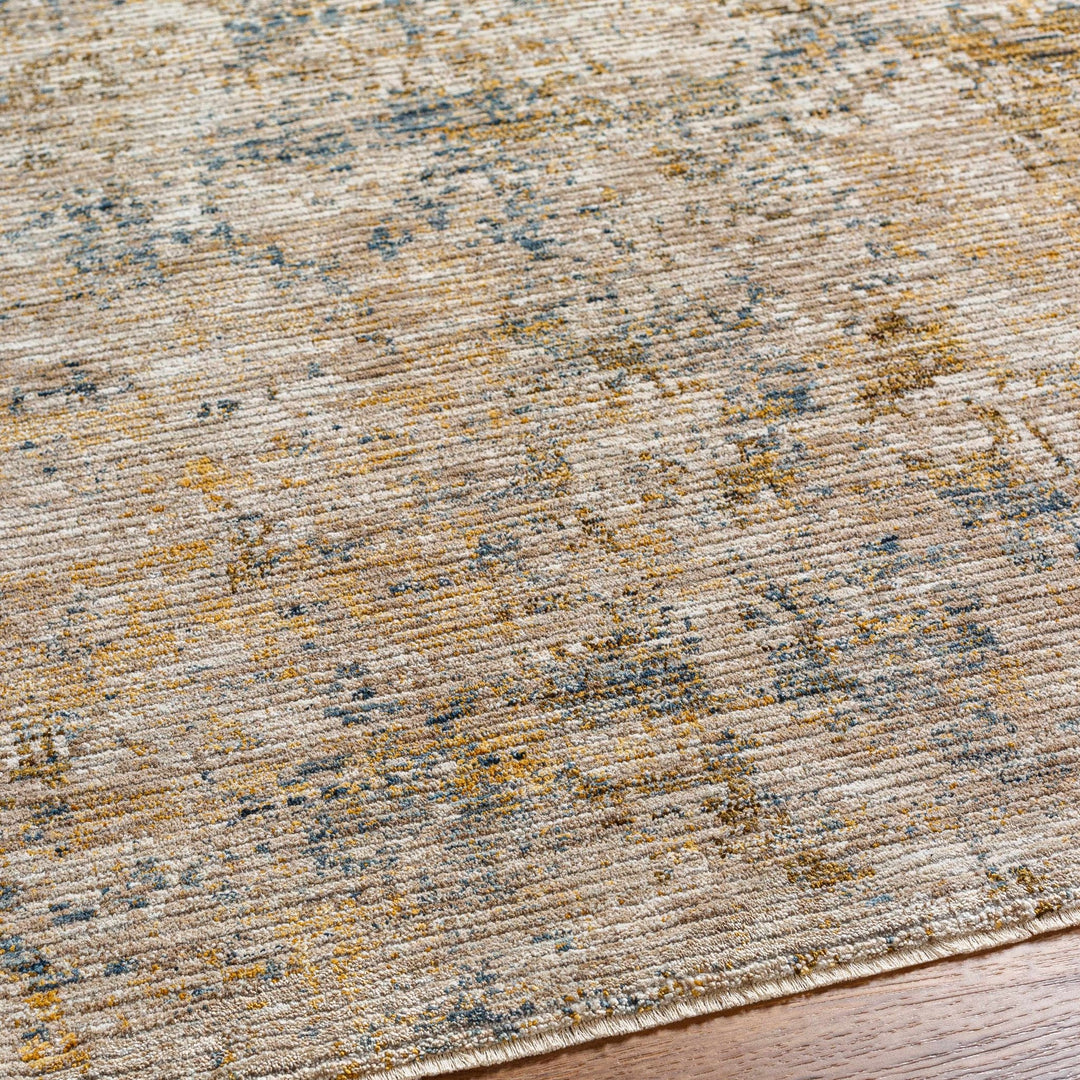 Chas Modern Abstract Design Beige And Blue Area Rug - The Rug Decor