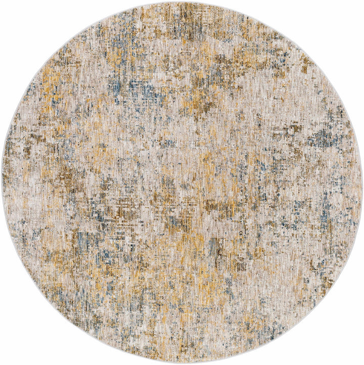 Chas Modern Abstract Design Beige And Blue Area Rug - The Rug Decor