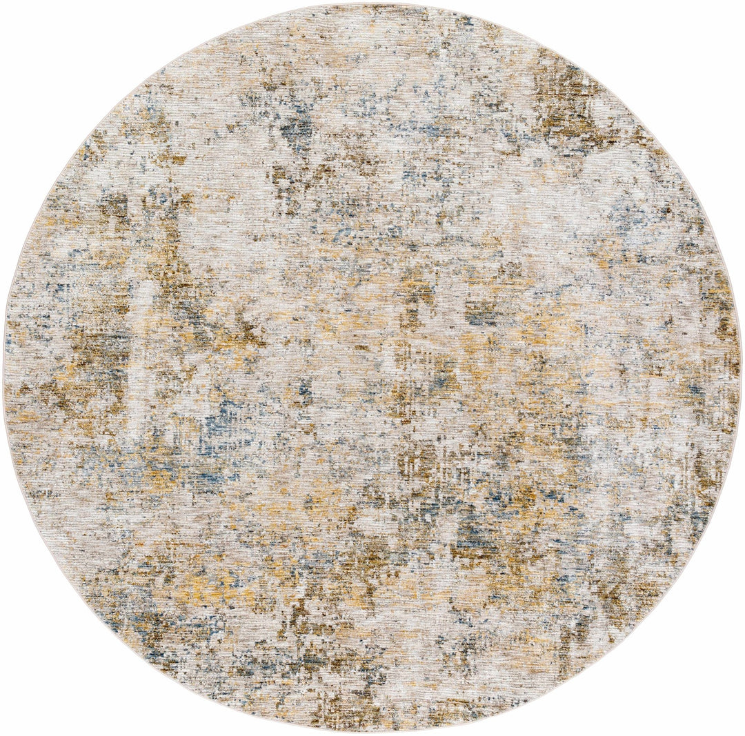 Chas Modern Abstract Design Beige And Blue Area Rug - The Rug Decor