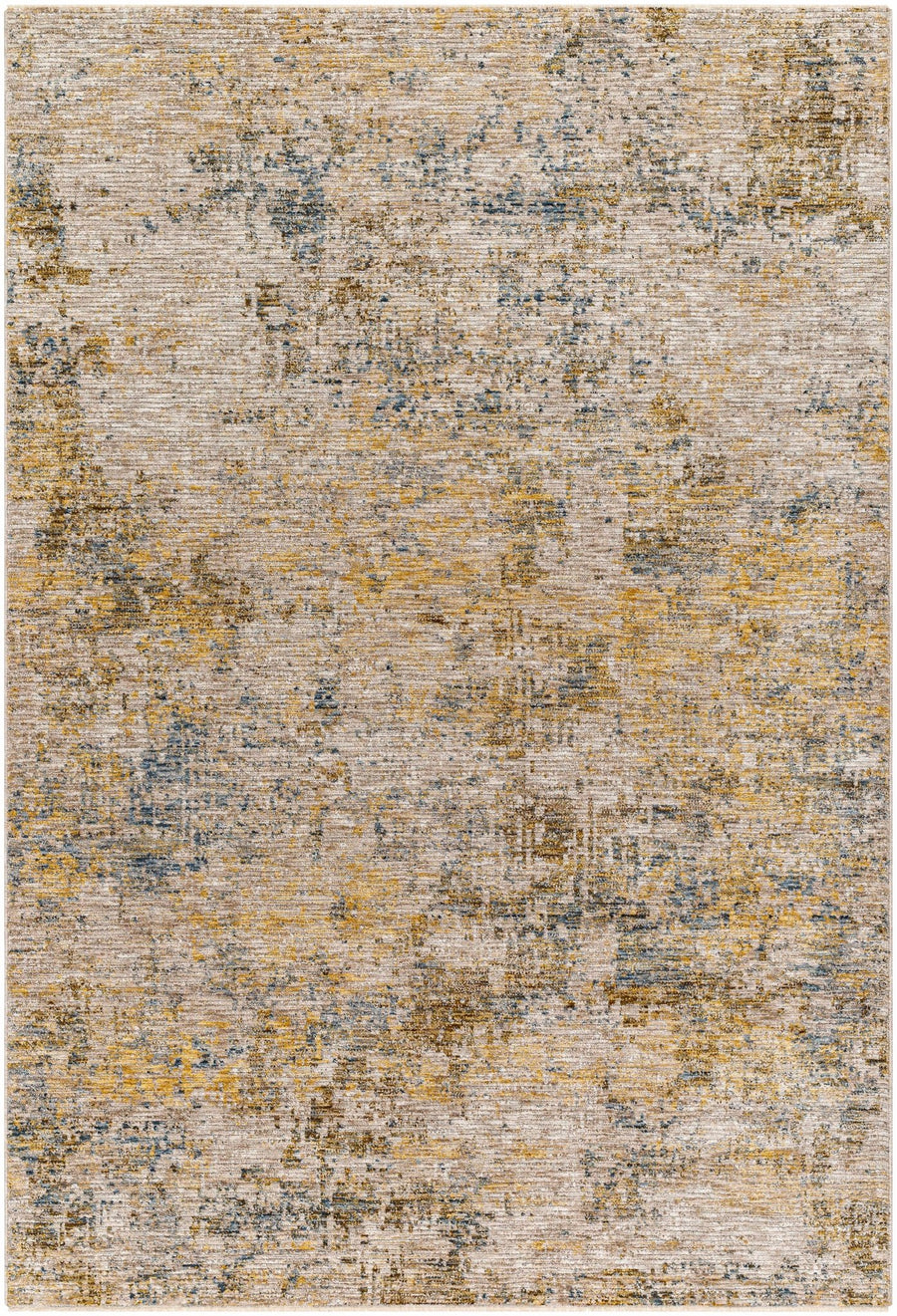 Chas Modern Abstract Design Beige And Blue Area Rug - The Rug Decor