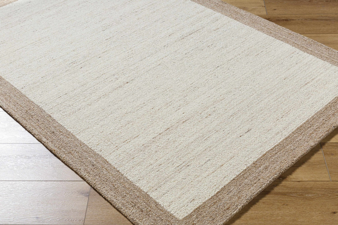 Chasen Modern Geometrical Beige And Tan Tufted Wool Rug - The Rug Decor