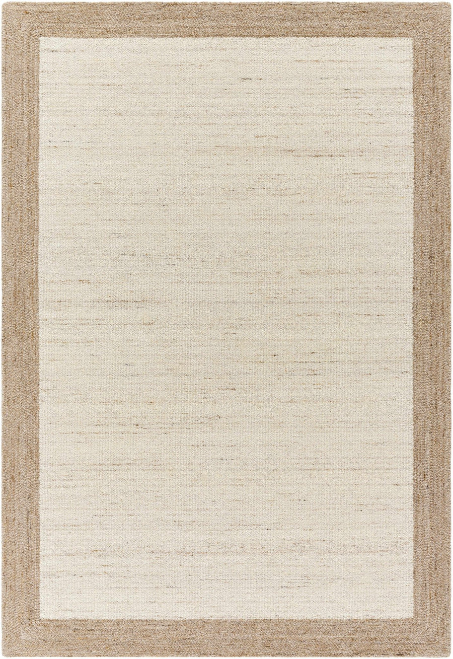 Chasen Modern Geometrical Beige And Tan Tufted Wool Rug - The Rug Decor