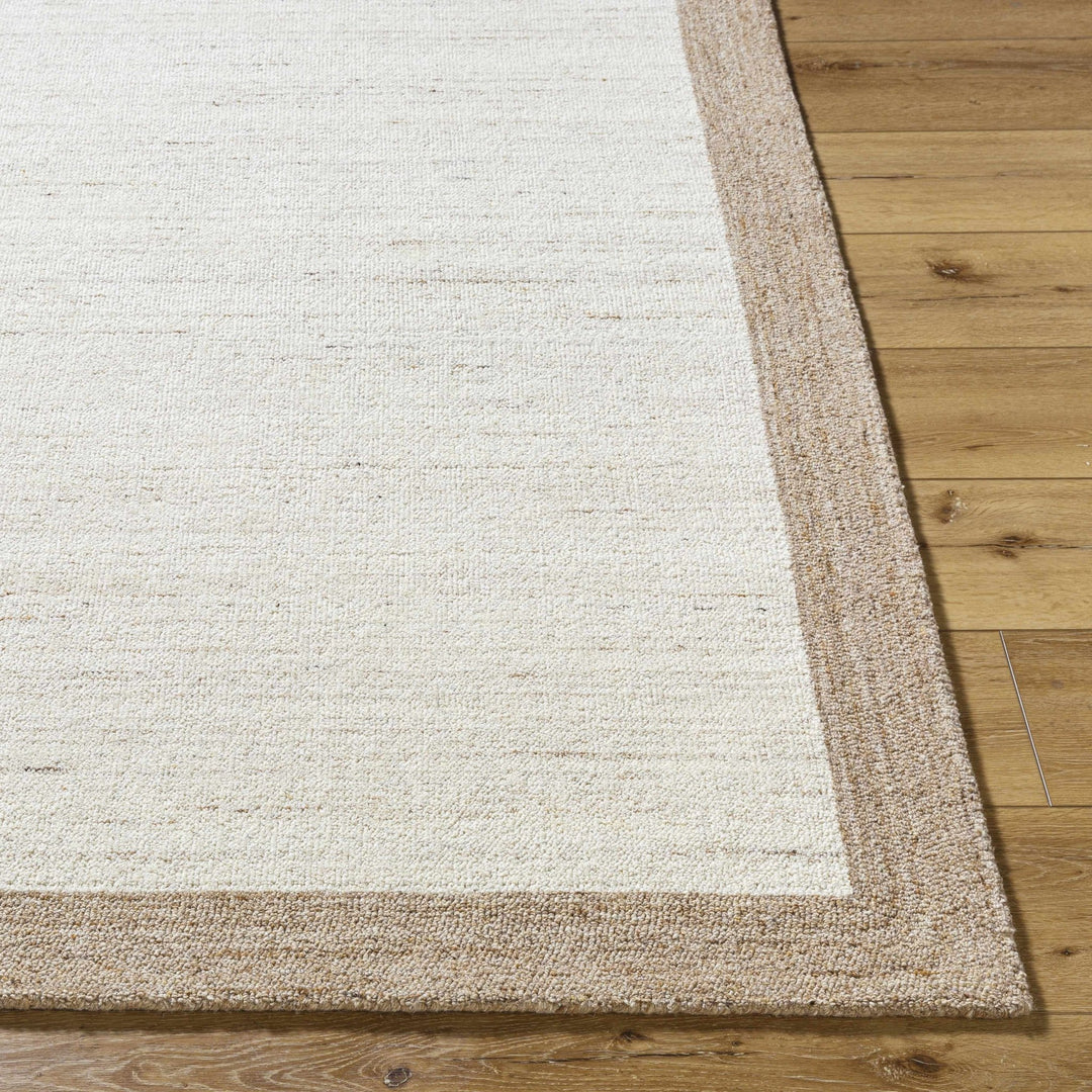 Chasen Modern Geometrical Beige And Tan Tufted Wool Rug - The Rug Decor