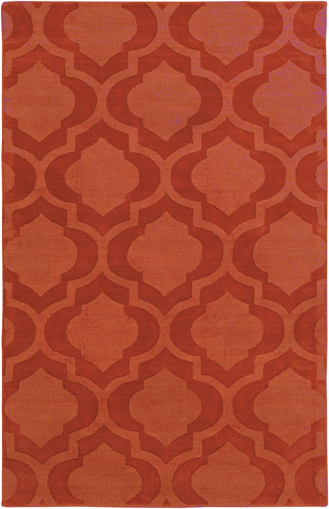 Chatom Contemporary Style Rust Hand Loom Wool Area Rug