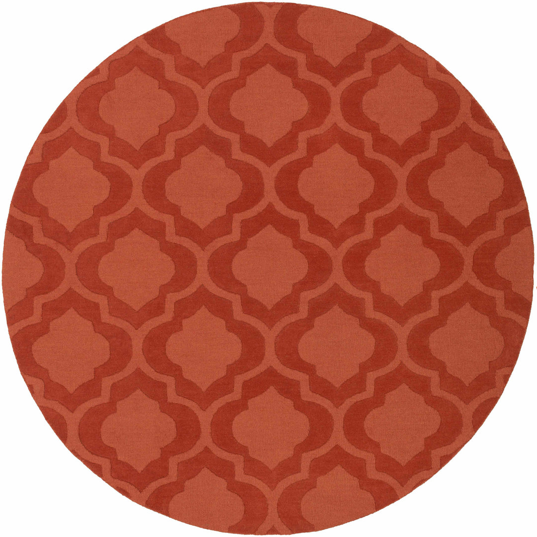 Chatom Contemporary Style Rust Hand Loom Wool Area Rug