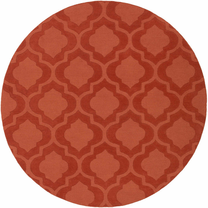 Chatom Contemporary Style Rust Hand Loom Wool Area Rug
