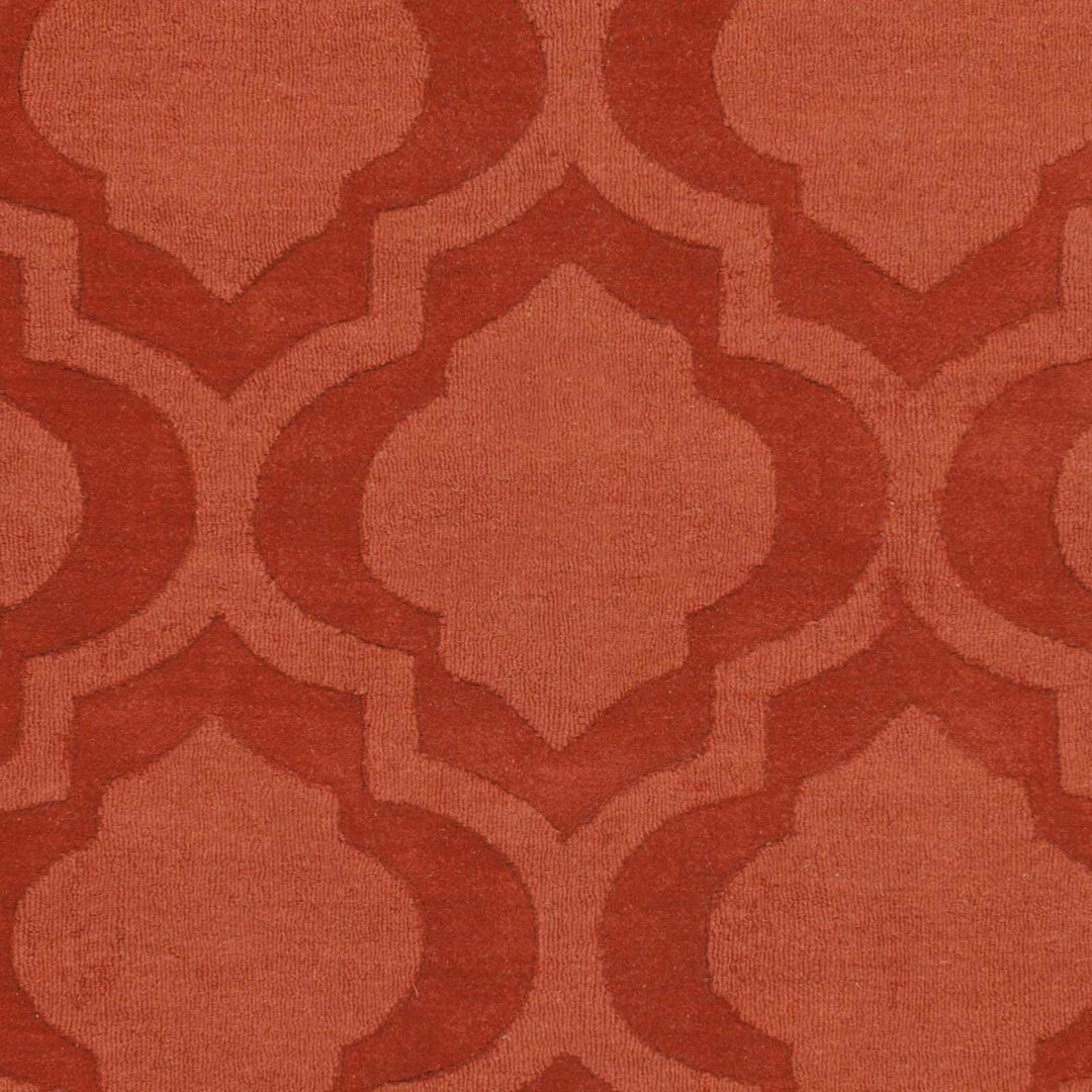 Chatom Contemporary Style Rust Hand Loom Wool Area Rug