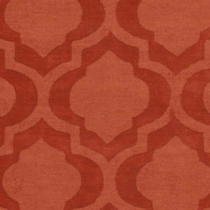 Chatom Contemporary Style Rust Hand Loom Wool Area Rug
