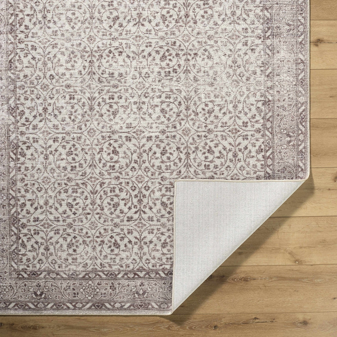 Chayan Traditional Style Ivory And Brown Area Rug - The Rug Decor