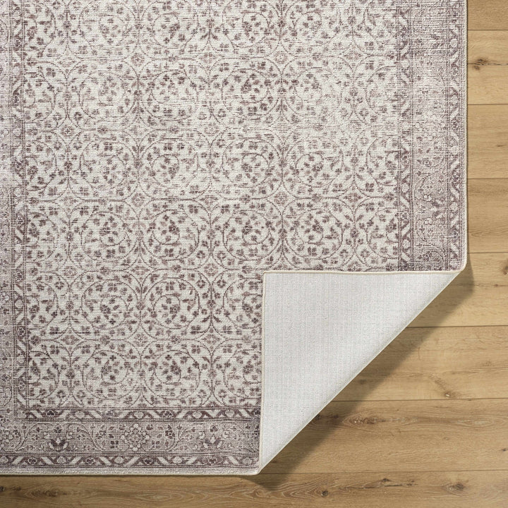 Chayan Traditional Style Ivory And Brown Area Rug - The Rug Decor