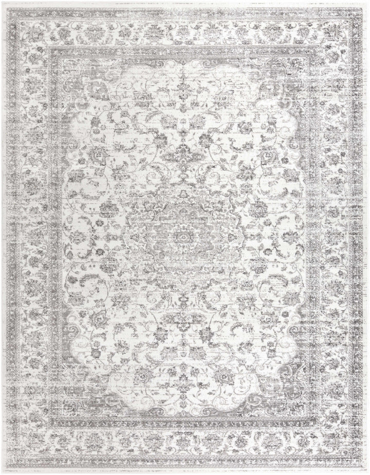 Chicota Traditional Style Ivory And Gray Area Rug