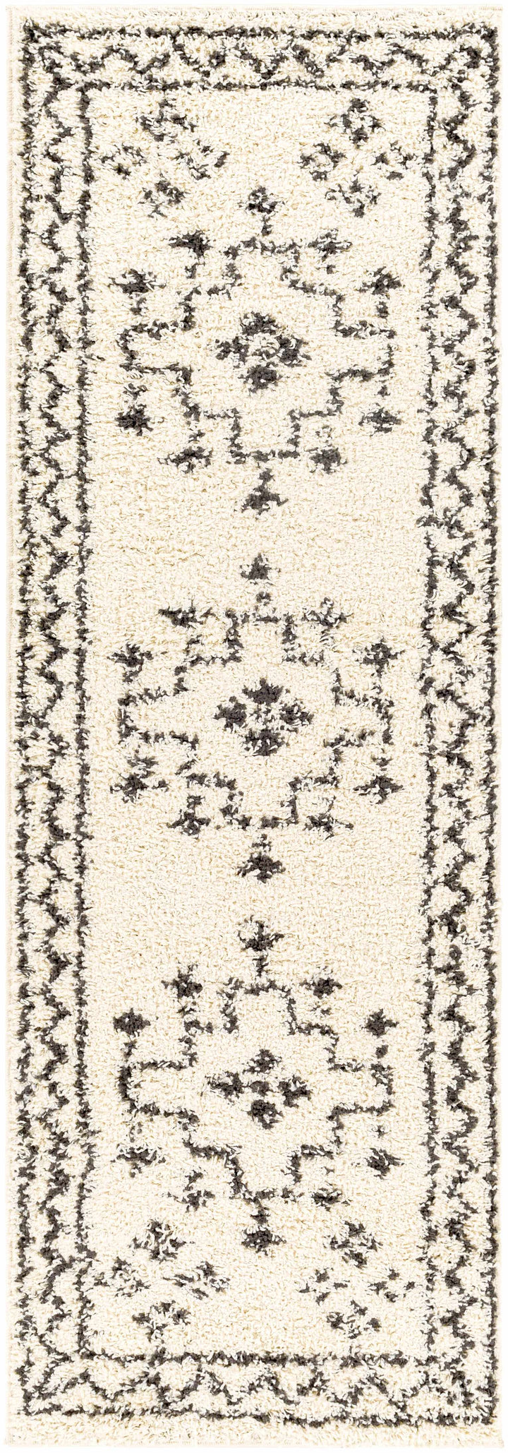 Cheam Modern Style Ivory And Charcoal Area Rug