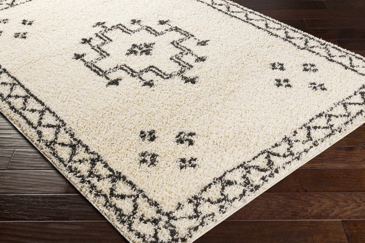Cheam Modern Style Ivory And Charcoal Area Rug