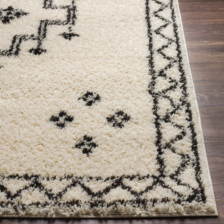 Cheam Modern Style Ivory And Charcoal Area Rug