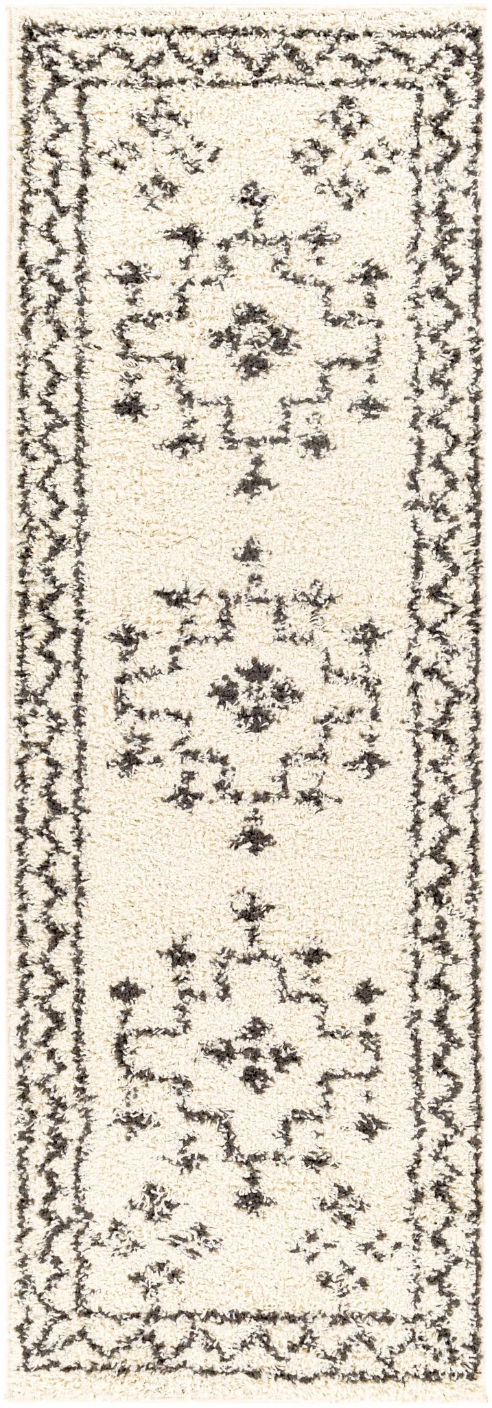 Cheam Modern Style Ivory And Charcoal Area Rug - The Rug Decor