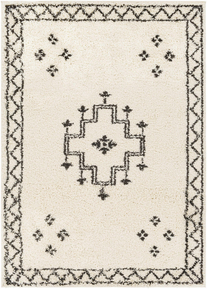 Cheam Modern Style Ivory And Charcoal Area Rug - The Rug Decor
