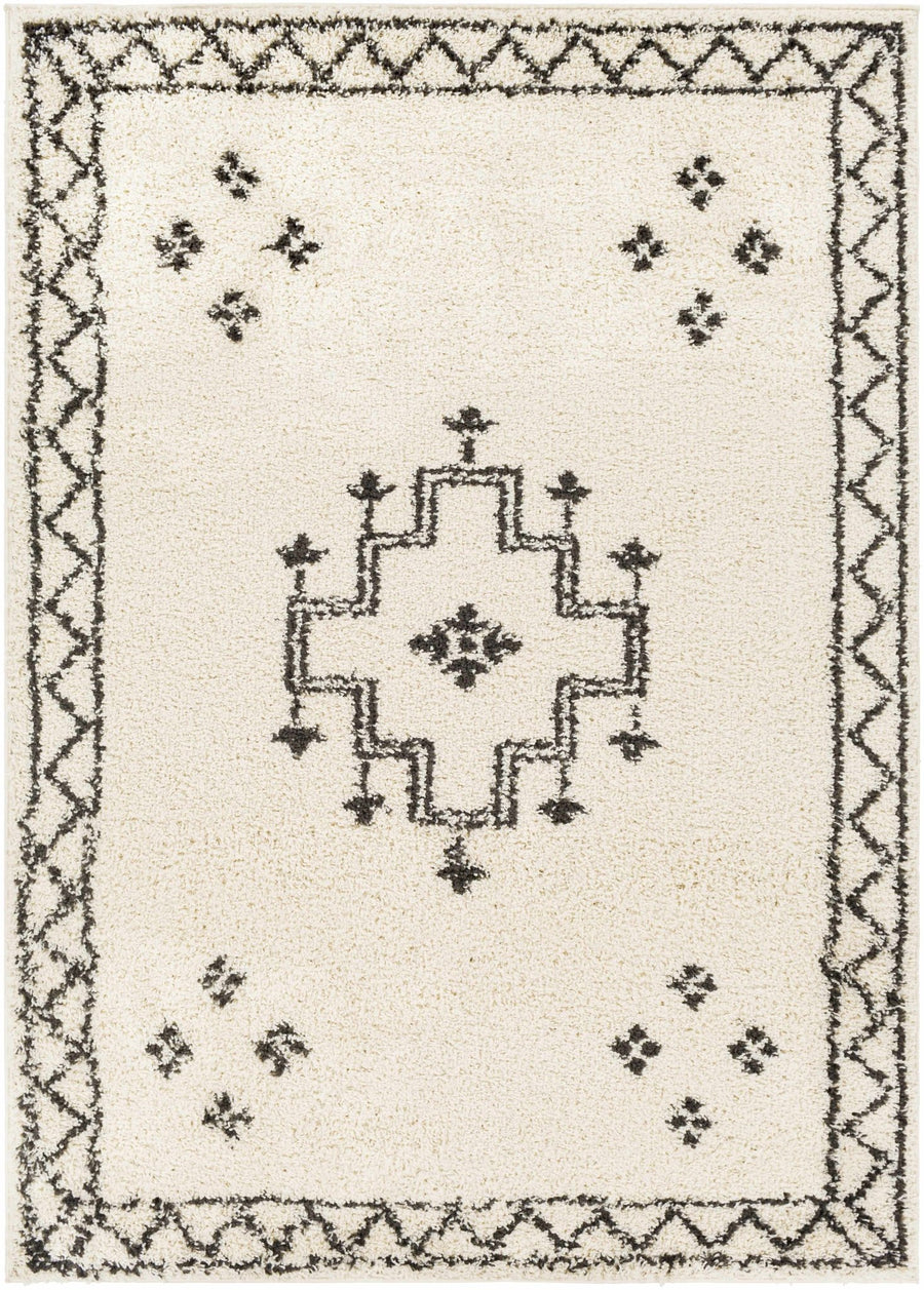 Cheam Modern Style Ivory And Charcoal Area Rug - The Rug Decor
