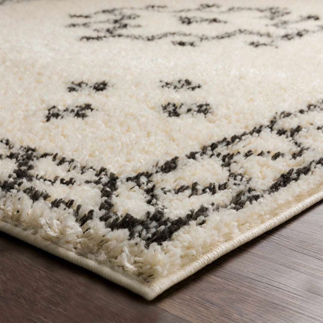 Cheam Modern Style Ivory And Charcoal Area Rug