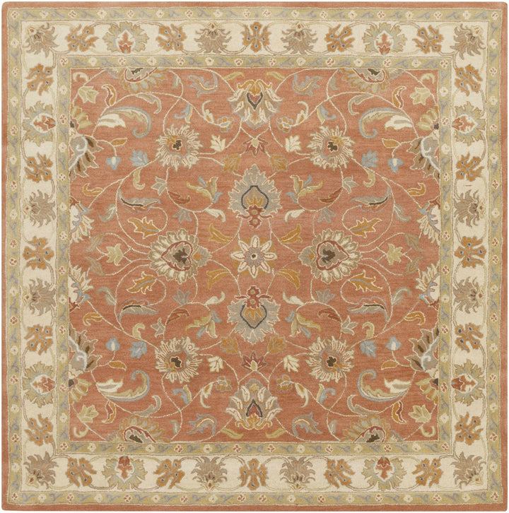 Cherryfield Rust Traditional Floral Hand Tufted Wool Area Rug - The Rug Decor