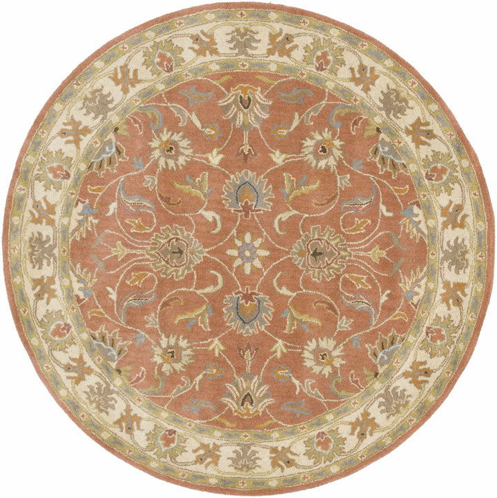 Cherryfield Rust Traditional Floral Hand Tufted Wool Area Rug - The Rug Decor
