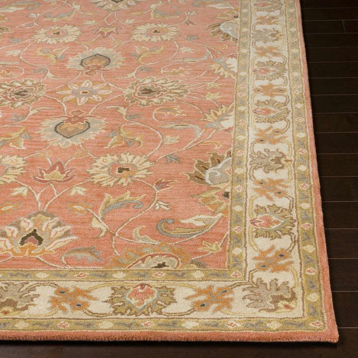 Cherryfield Rust Traditional Floral Hand Tufted Wool Area Rug - The Rug Decor