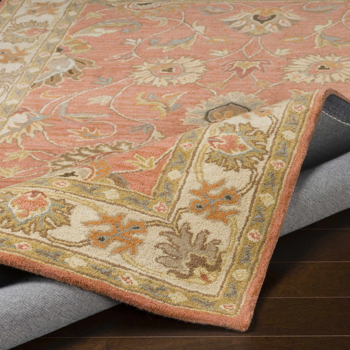 Cherryfield Rust Traditional Floral Hand Tufted Wool Area Rug - The Rug Decor