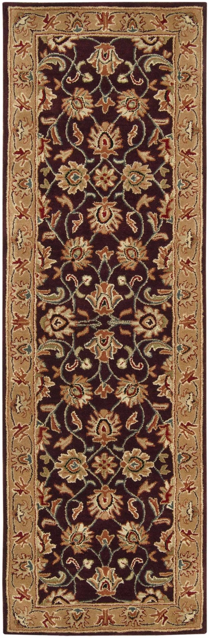 Cherryfield Traditional Burgundy Wool Area Rug - The Rug Decor