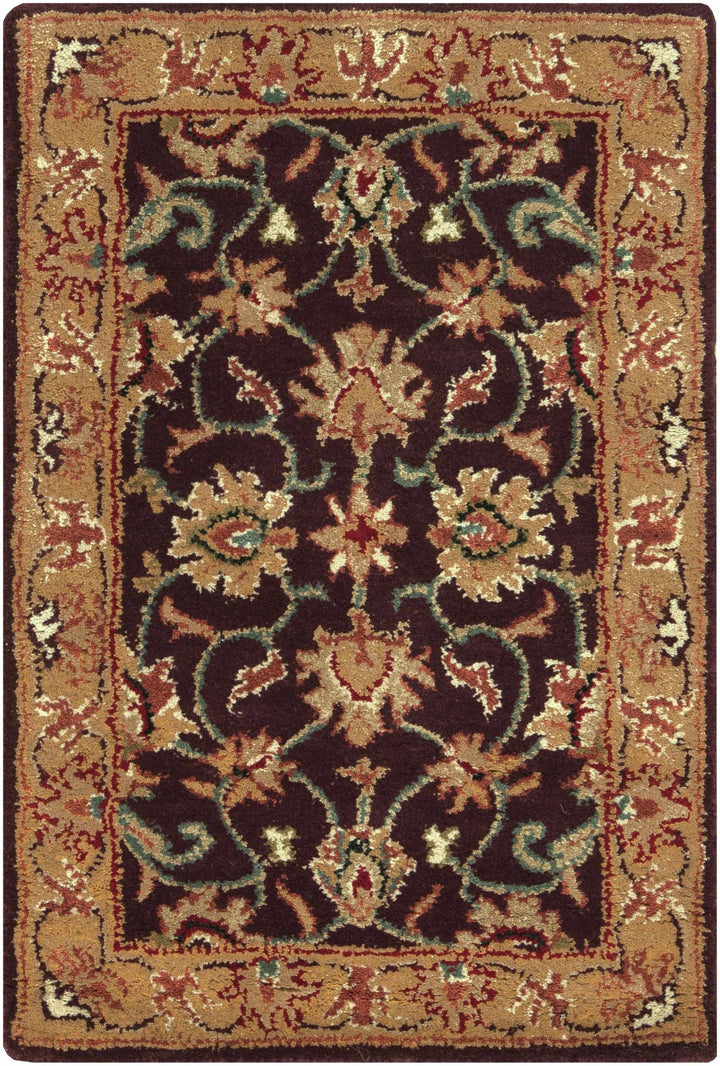Cherryfield Traditional Burgundy Wool Area Rug - The Rug Decor