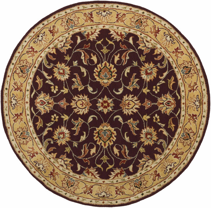 Cherryfield Traditional Burgundy Wool Area Rug - The Rug Decor