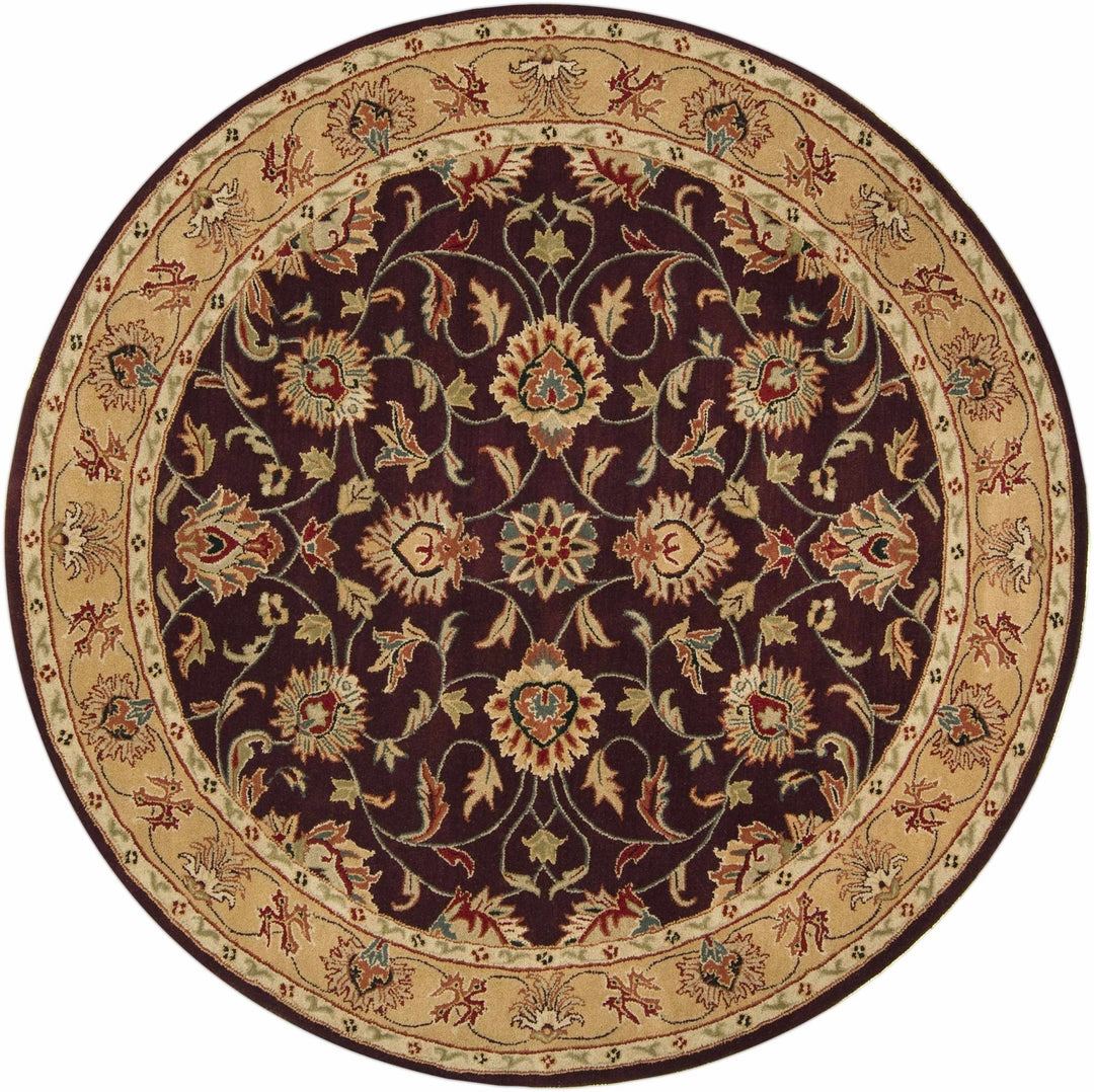 Cherryfield Traditional Burgundy Wool Area Rug - The Rug Decor