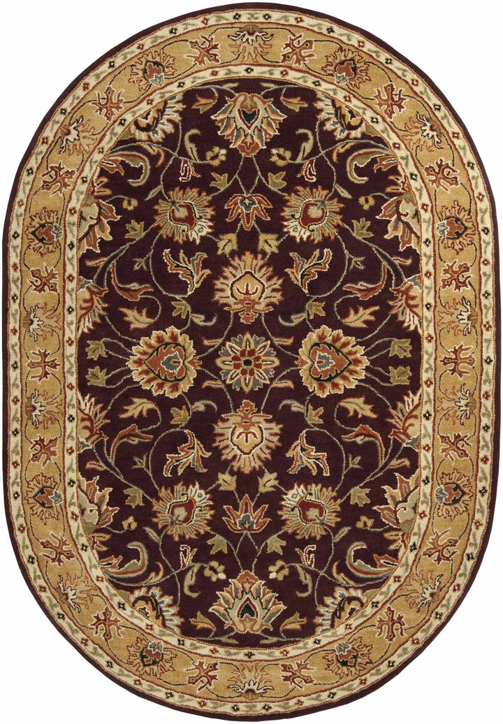 Cherryfield Traditional Burgundy Wool Area Rug - The Rug Decor
