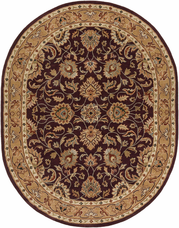 Cherryfield Traditional Burgundy Wool Area Rug - The Rug Decor