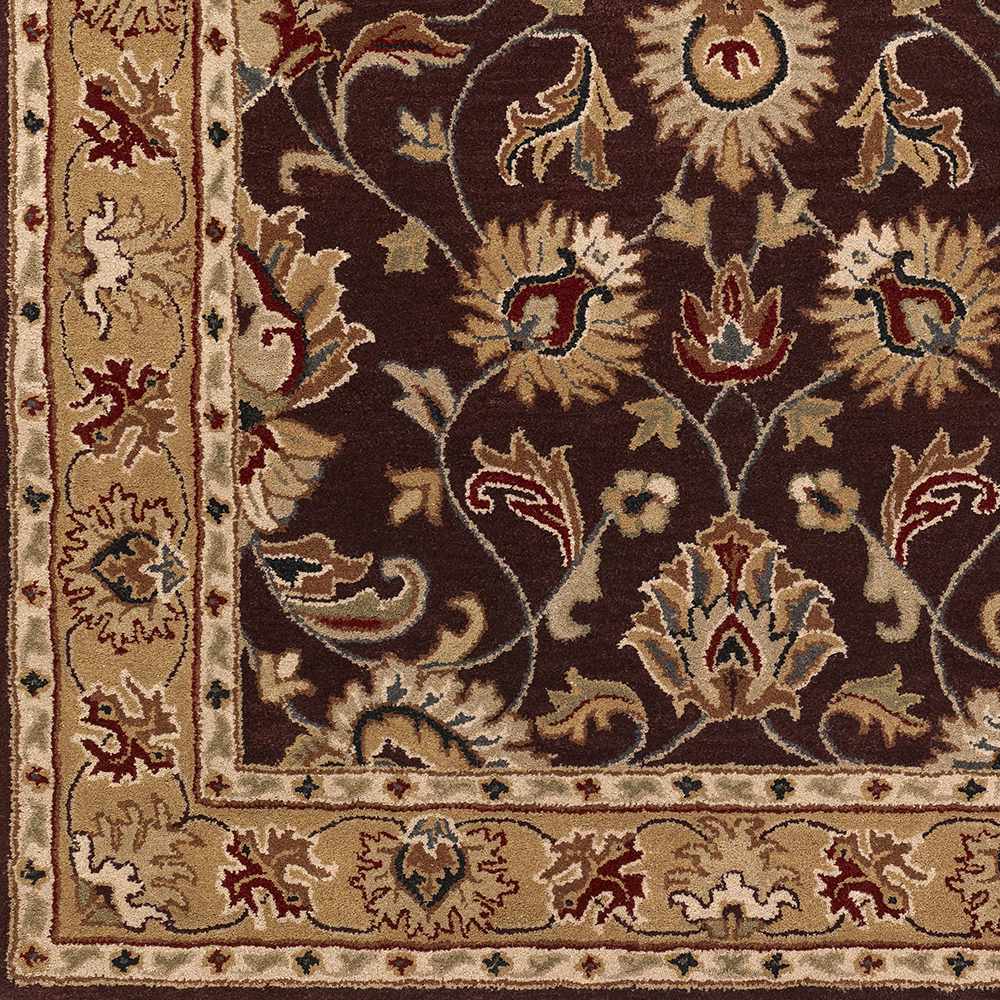 Cherryfield Traditional Burgundy Wool Area Rug - The Rug Decor