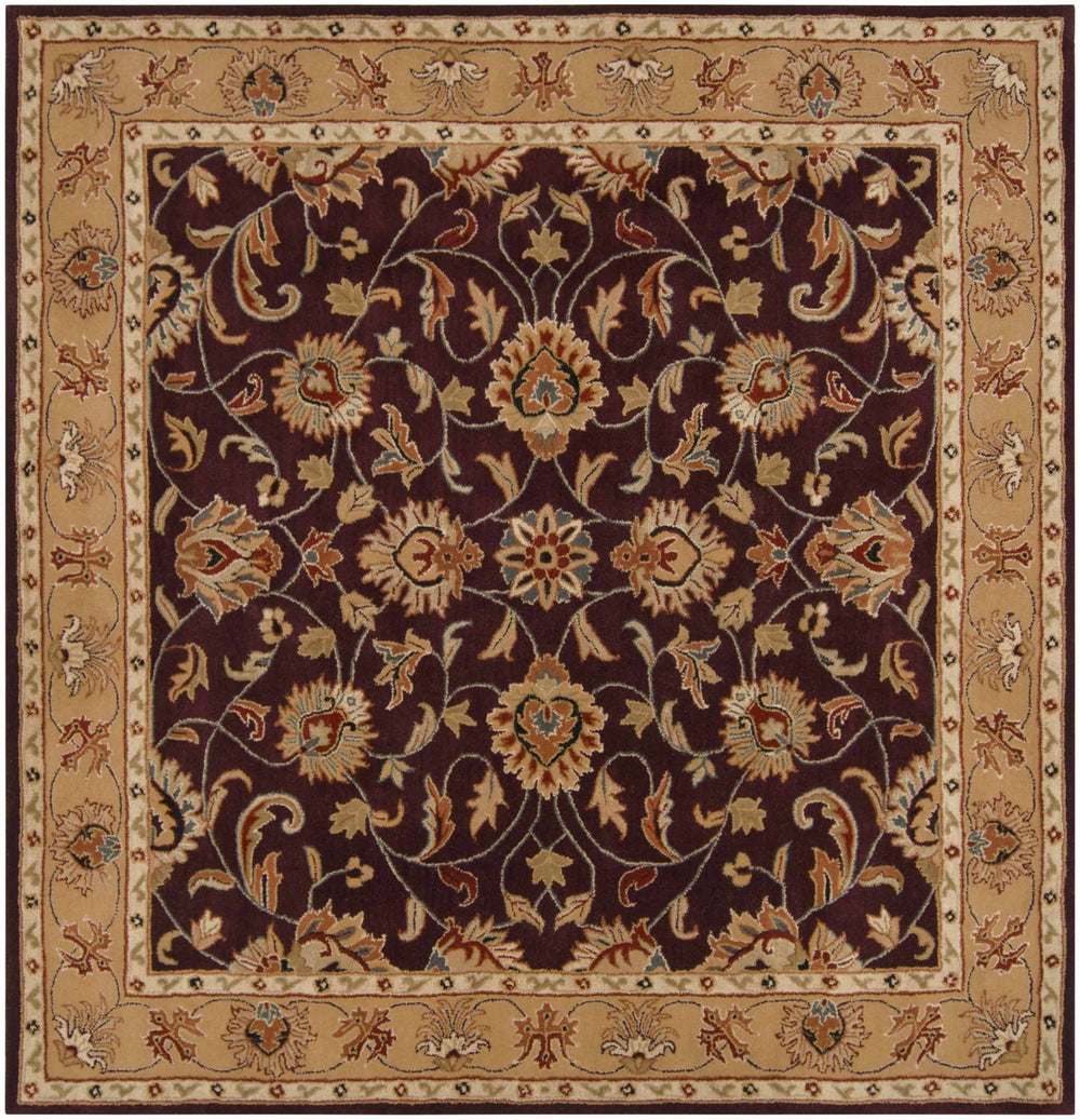 Cherryfield Traditional Burgundy Wool Area Rug - The Rug Decor