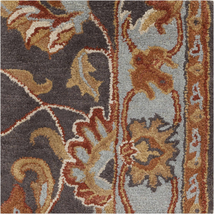 Cherryfield Traditional design Charcoal Wool Rug - The Rug Decor
