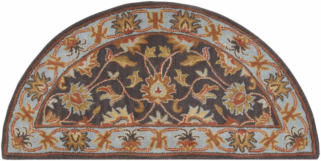 Cherryfield Traditional design Charcoal Wool Rug - The Rug Decor